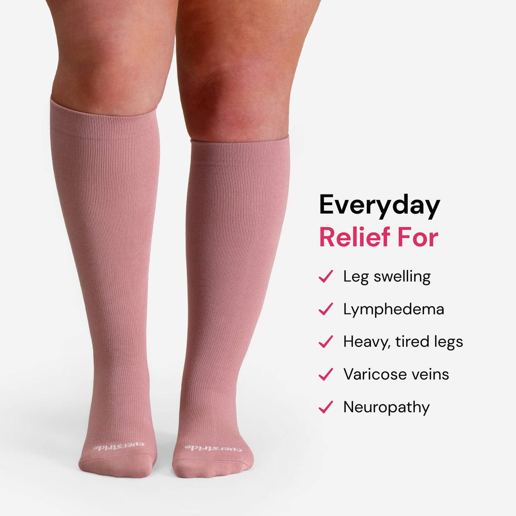 Bamboo Wide Compression Socks (Pastels) — photo 3