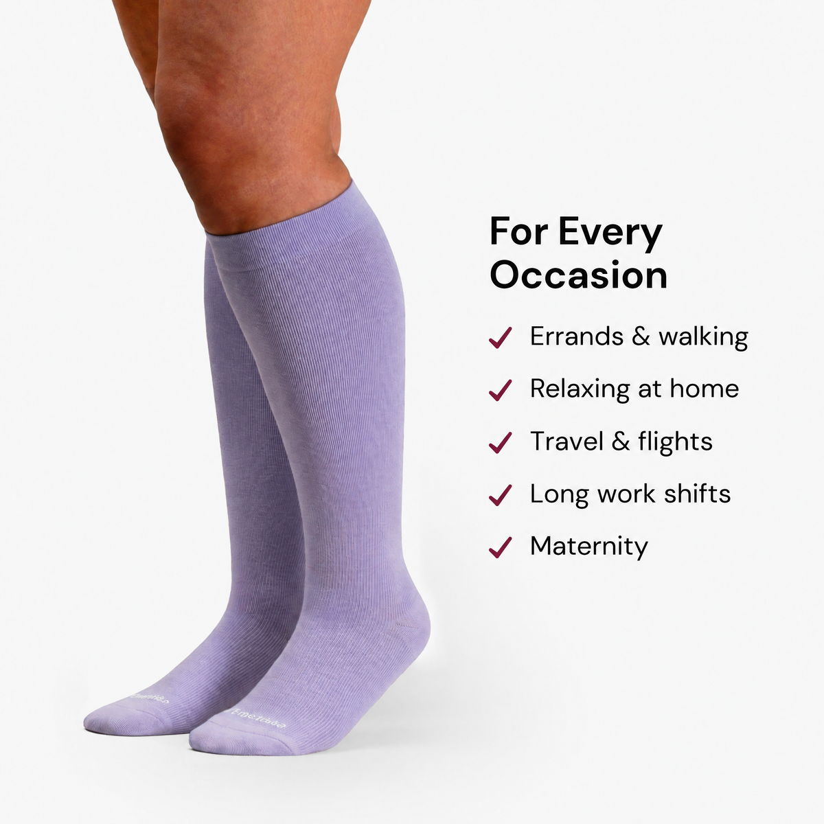 Bamboo Wide Compression Socks (Pastels) — photo 5
