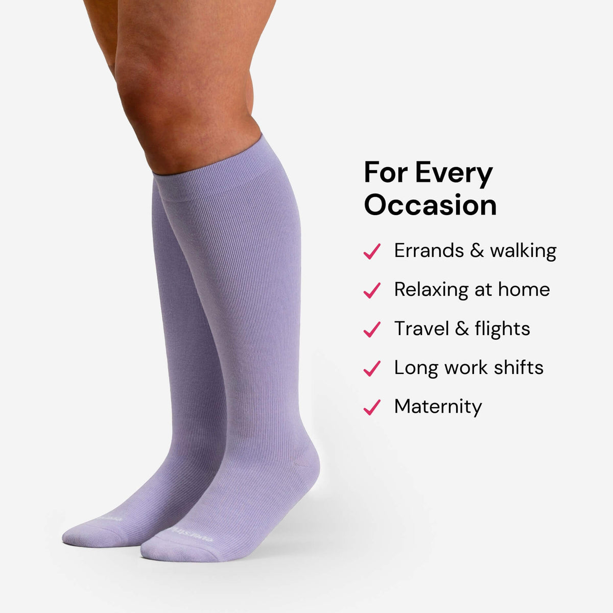 Bamboo Wide Compression Socks (Pastels) — photo 5