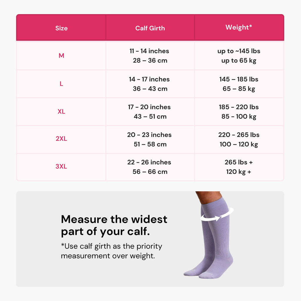 Bamboo Wide Compression Socks (Pastels) — photo 8
