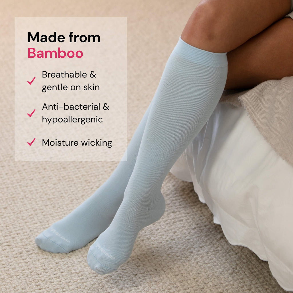 Bamboo Wide Compression Socks (Pastels) — photo 2
